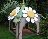 кормушка для птиц детская "Цветочный домик"