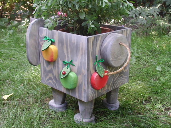 Кашпо «Слон в яблоках»